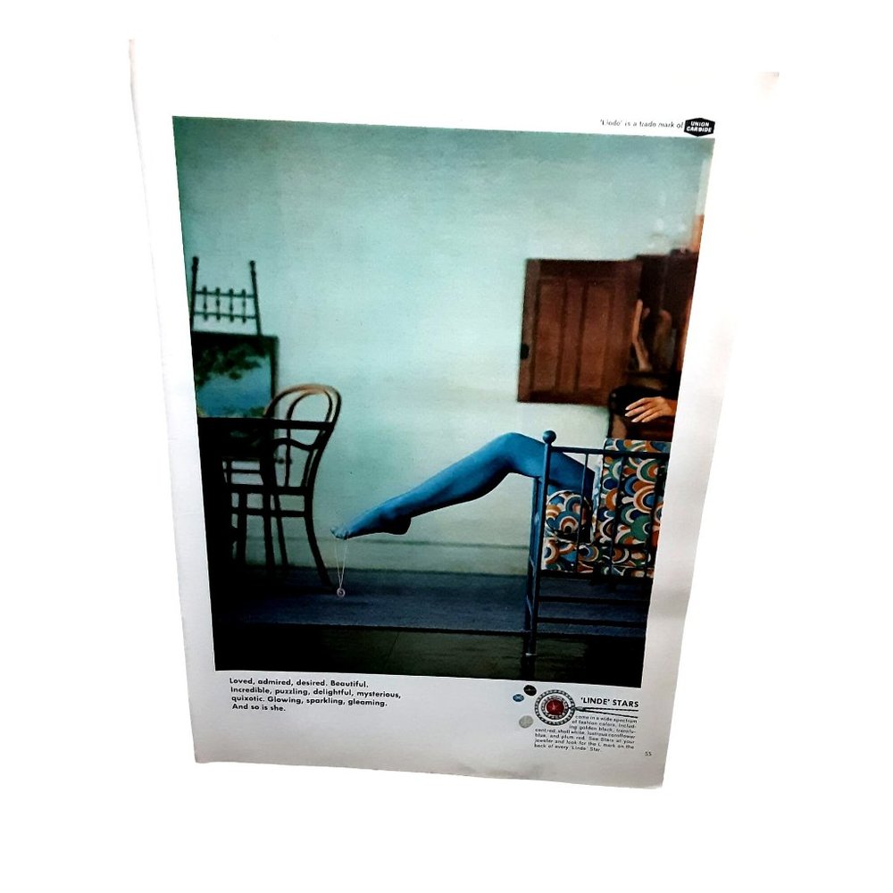 1966 Linde Star Jewelry Sexy Woman's Legs Original Ad Vintage 60s Ephemera